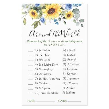 FLYER PAPER Elegant Sunflowers Eucalyptus Game