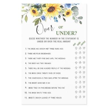 FLYER PAPER Eucalyptus Over Or Under Game