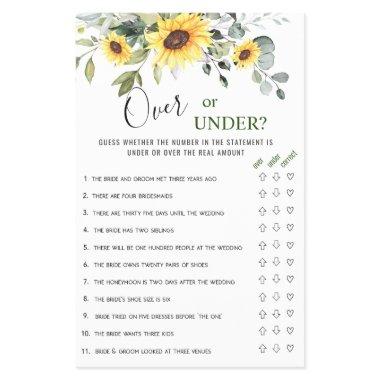 FLYER PAPER Eucalyptus Over Or Under Game