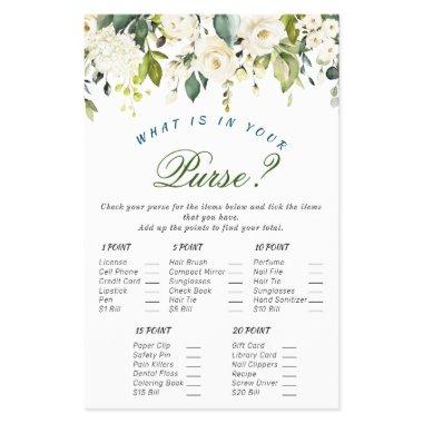 FLYER PAPER Ivory White Roses Floral Bridal Game