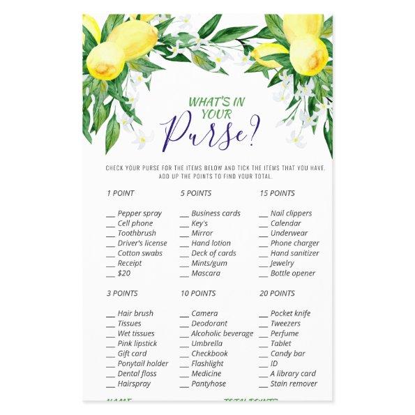 FLYER PAPER Lemon Blossom Greenery Bridal Game