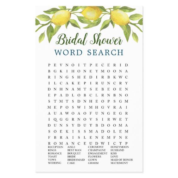 FLYER PAPER Lemons Word Search  Game