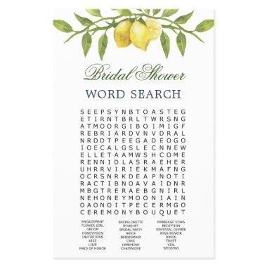FLYER PAPER Lemons Word Search  Game
