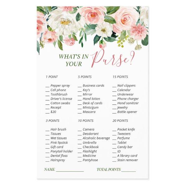 FLYER PAPER Pink Blush Flowers Greenery Game