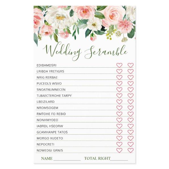 FLYER PAPER Pink Blush Flowers Greenery Game