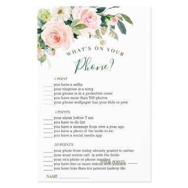 FLYER PAPER Pink Blush Flowers Greenery Game