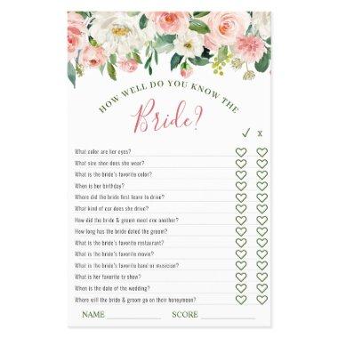 FLYER PAPER Pink Blush Flowers Greenery Game