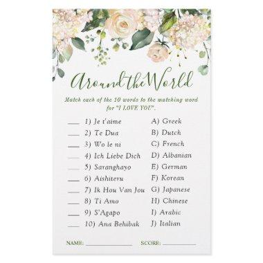 FLYER PAPER Pink Blush Flowers Greenery Game