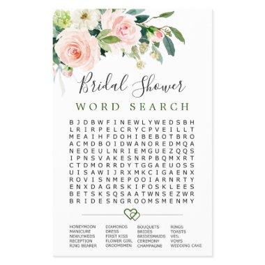 FLYER PAPER Pink Blush Word Search Bridal Game