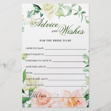 FLYER PAPER Rose Greenery Advice and Wishes Invitations