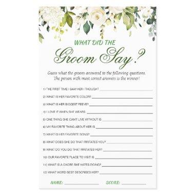 FLYER PAPER White Roses Floral  Game