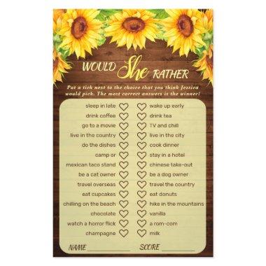 FLYER PAPER Wood Sunflower Blossom Greenery Game
