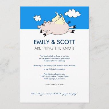 Flying Pig Wedding Invitations