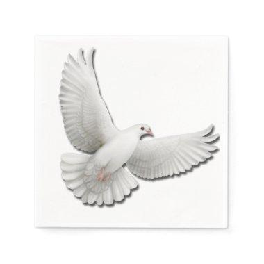 Flying White Peace Dove Napkins