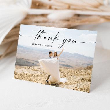 Folded Wedding Thank You Invitations with Custom Message