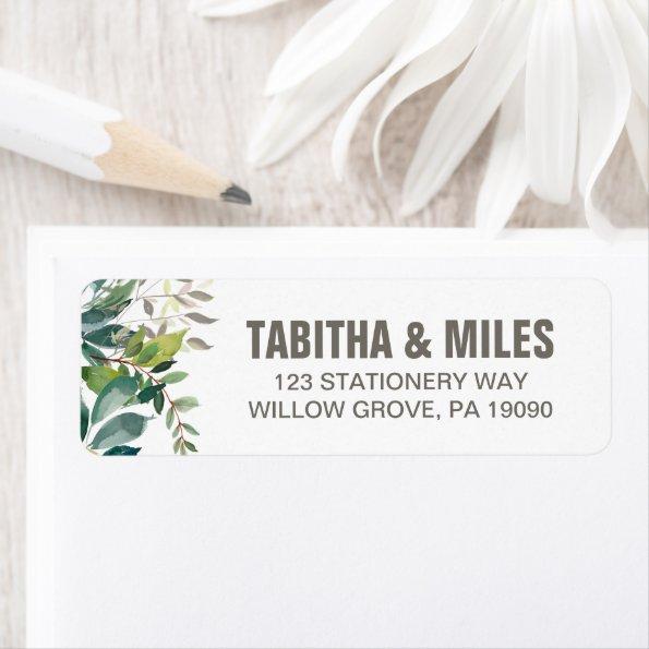 Foliage Wedding Return Address Labels