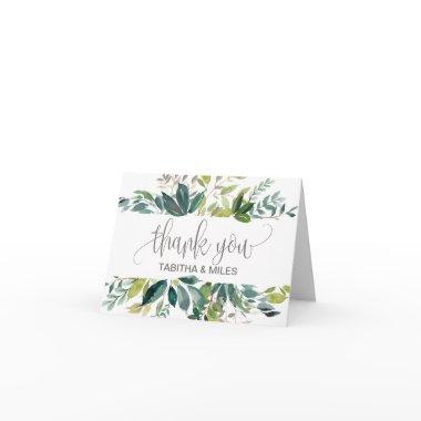 Foliage Wedding Thank You Invitations