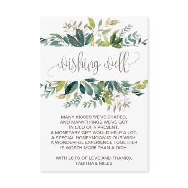 Foliage Wedding Wishing Well Enclosure Invitations