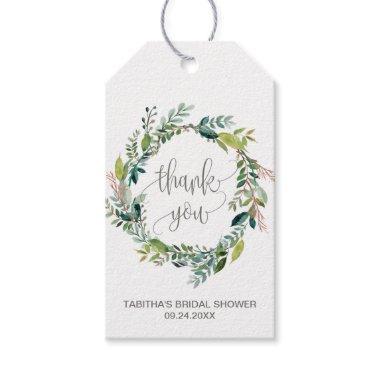 Foliage Wreath Thank You Favor Gift Tags