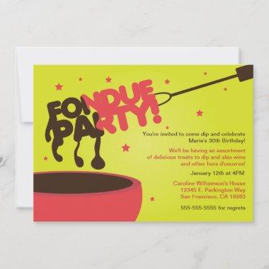 Fondue Party Invitations - Chocolate