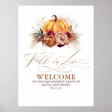 For Any Party - Pumpkin Rust Terracotta Flowers Poster
