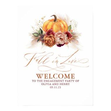 For Any Party - Pumpkin Rust Terracotta Flowers Poster