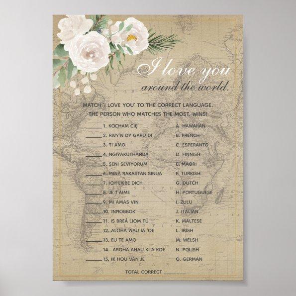 Foreign Words Bridal Shower game Poster