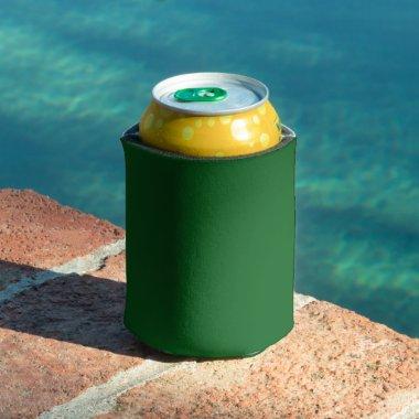 Forest Pine Green Solid Color Can Cooler