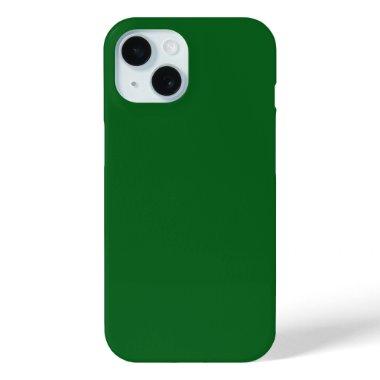 Forest Pine Green Solid Color iPhone 15 Case