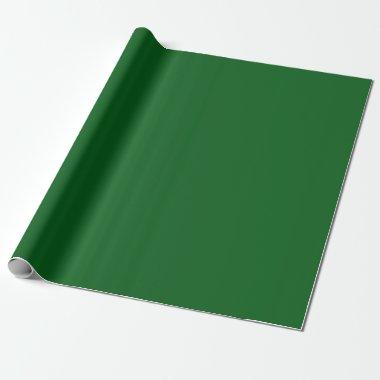 Forest Pine Green Solid Color Wrapping Paper
