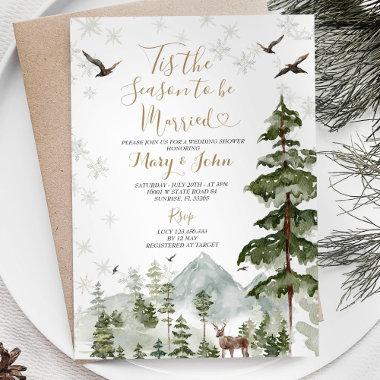 Forest Pine Tree Tis the Season to Be Married