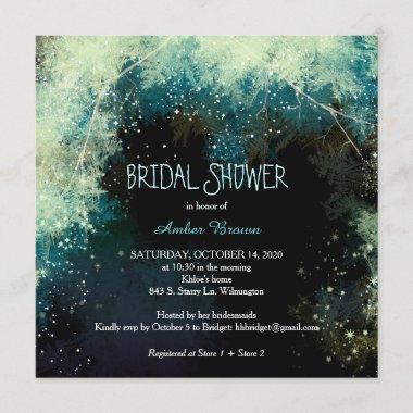 Forest Star Showers Indie Bridal Shower Invitations