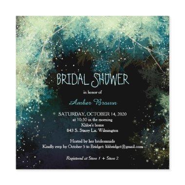 Forest Star Showers Indie Bridal Shower Invitations