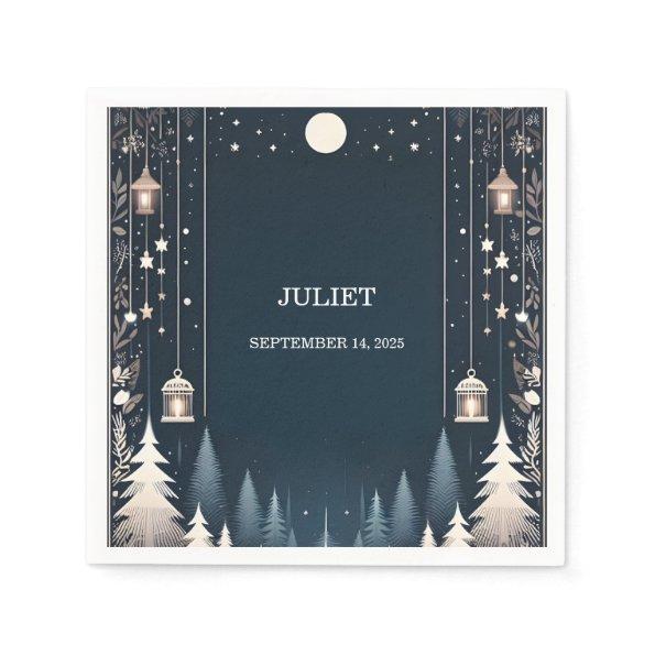 Forest Stars Snow Bright Winter  Napkins