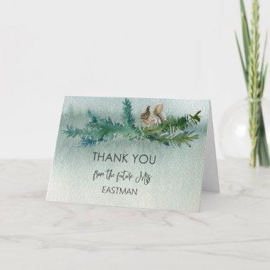 Forest Wonder Rustic Bridal Shower Thank You Invitations