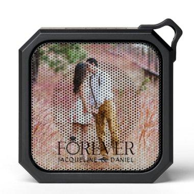 Forever Couple Engagement or Wedding Photo w Names Bluetooth Speaker
