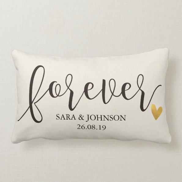 Forever,Forever Together,Personalized Wedding Gift Lumbar Pillow