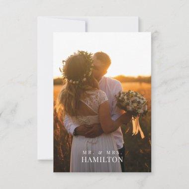 Forever Grateful Wedding Photo Thank You Invitations