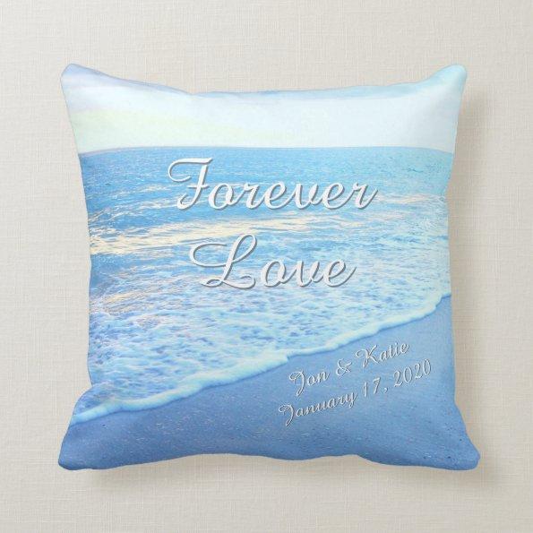 Forever Love Beachy Decorative Pillows PERSONALIZE