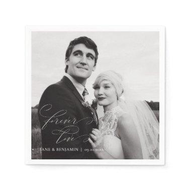 Forever Love Photo Wedding Brunch Napkins