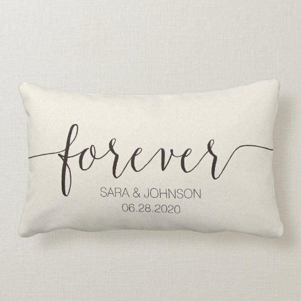 FOREVER,Personalized Wedding Gift Lumbar Pillow