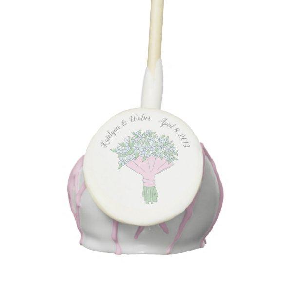 Forget-Me-Not Bouquet Spring Wedding Cake Pops