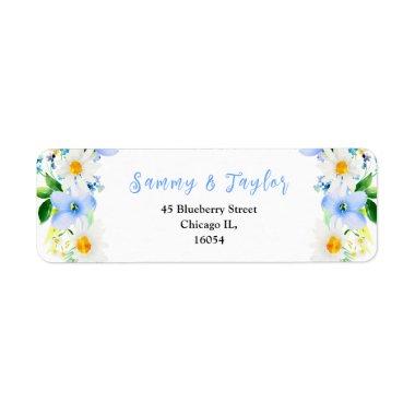 Forget-Me-Nots Floral and Foliage Label