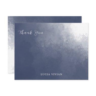 Formal Classic Navy Blue Smoke Blank Thank You