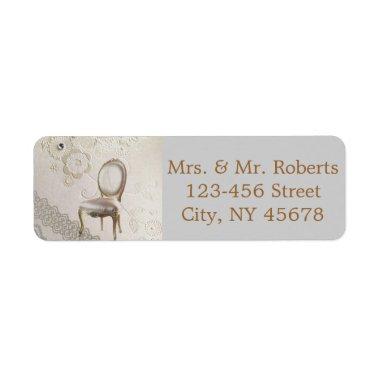 Formal elegant lace paris vintage wedding label