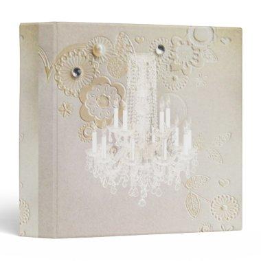 Formal elegant swirls chandelier vintage wedding binder