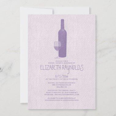 Formal Wine Bottles Bridal Shower Invitations