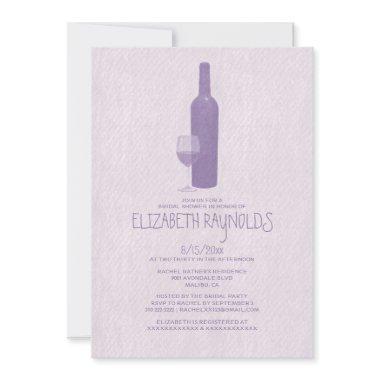 Formal Wine Bottles Bridal Shower Invitations