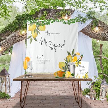 Found Main Squeeze Lemon Wedding Shower Backdrop