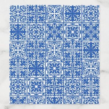 Found Main Squeeze Wedding or Shower Blue Tile Envelope Liner